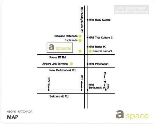 รูป 2 ห้องนอน | 2 ห้องน้ำ | MRT Phra Ram 9 | 52 ตร.ม. | 20,000 บาท/เดือน | ชั้น 7 — A Space Hideaway Asoke-Ratchada กรุงเทพฯ - รูปที่ 2/5