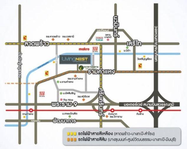 รูป 2 ห้องนอน | 2 ห้องน้ำ | MRT Sam Yaek Bang Yai | 47 ตร.ม. | 21,000 บาท/เดือน | ชั้น 7 — Living Nest Ramkhamhaeng กรุงเทพฯ - รูปที่ 5/5