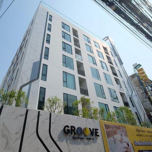 รูป 1 ห้องนอน | 1 ห้องน้ำ | MRT Phra Ram 9 | 25 ตร.ม. | 15,000 บาท/เดือน | ชั้น 7 — Groove Condo Ratchada RAMA9 กรุงเทพฯ - รูปที่ 1/10