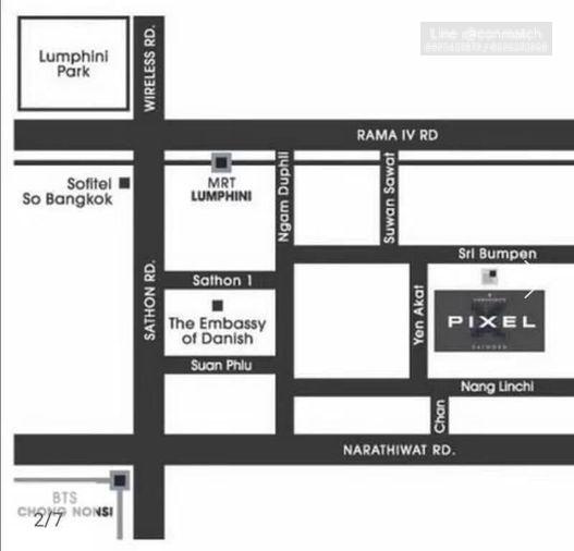 รูป สตูดิโอ | 1 ห้องน้ำ | MRT Lumphini | 40 ตร.ม. | 13,000 บาท/เดือน | ชั้น 8 — Condolette Pixel Sathorn กรุงเทพฯ - รูปที่ 3/5