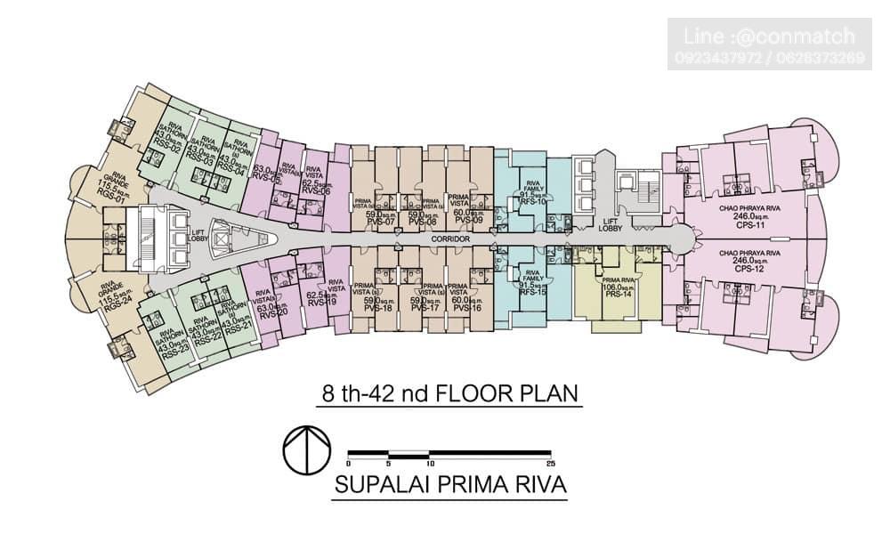 picture 1Bed | 1Bath | BTS Chong Nonsi | 43sqm | THB 15,000/mo | Fl.29 — Supalai Prima Riva Bangkok - 3/3