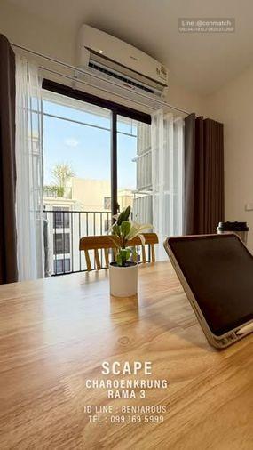 รูป 2 ห้องนอน | 1 ห้องน้ำ | BTS Saphan Taksin | 44 ตร.ม. | 22,000 บาท/เดือน | ชั้น 8 — Scape Charoenkrung – Rama 3 กรุงเทพฯ - รูปที่ 5/5