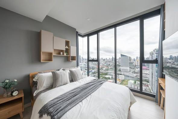 picture 1Bed | 1Bath | MRT Phra Ram 9 | 43sqm | THB 30,000/mo | Fl.31 — One9five Bangkok - 3/5
