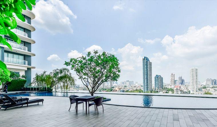 picture 2Bed | 2Bath | BTS Saphan Taksin | 89sqm | THB 65,000/mo | Fl.35 — Menam Residences Bangkok - 3/10