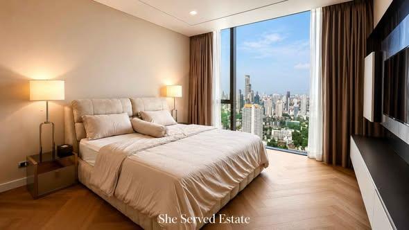 รูป 2 ห้องนอน | 2 ห้องน้ำ | BTS Phrom Phong | 127 ตร.ม. | 180,000 บาท/เดือน | ชั้น 30 — Marque Sukhumvit กรุงเทพฯ - รูปที่ 2/3