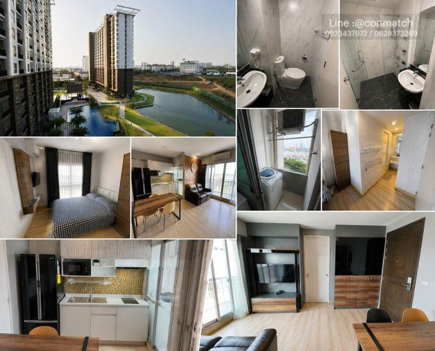 รูป 1 ห้องนอน | 1 ห้องน้ำ | MRT Si Lom | 37 ตร.ม. | 10,000 บาท/เดือน | ชั้น 12 — Parkland Srinakarin Lakeside กรุงเทพฯ - รูปที่ 1/1