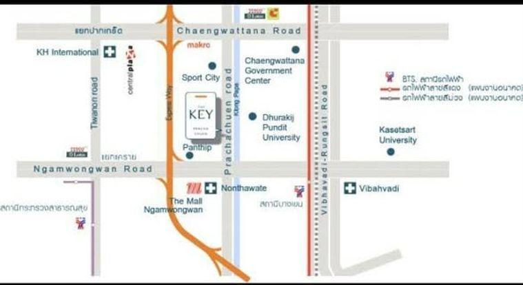 picture 2Bed | 2Bath | MRT Bang Son | 64sqm | THB 18,000/mo | Fl.12 — The Key Pracha Chuen Bangkok - 1/5