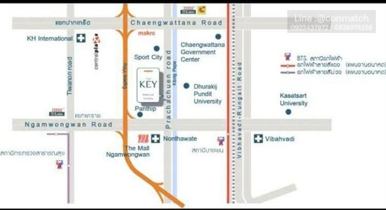 picture 2Bed | 2Bath | MRT Bang Son | 64sqm | THB 18,000/mo | Fl.12 — The Key Pracha Chuen Bangkok - 1/5