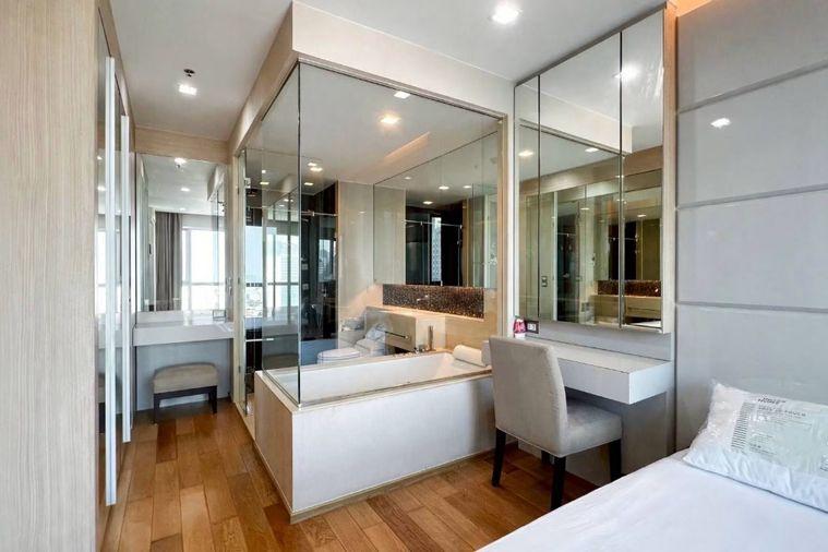 รูป 1 ห้องนอน | 1 ห้องน้ำ | MRT Phetchaburi | 45 ตร.ม. | 25,000 บาท/เดือน | ชั้น 34 — The Address Asoke กรุงเทพฯ - รูปที่ 6/9