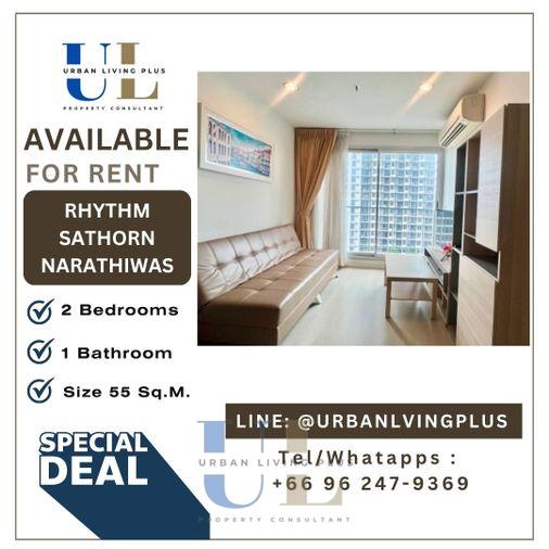 รูป ( UL2609073 ) Tel/Line 096-2479369 ✨ ให้เช่า ริทึ่ม สาทร-นราธิวาส✨ 2 ห้อนอน 1 ห้องน้ำ ขนาด 55 ตรม. ห้องสวย ราคาดีที่สุดๆ !!! - รูปที่ 1/9