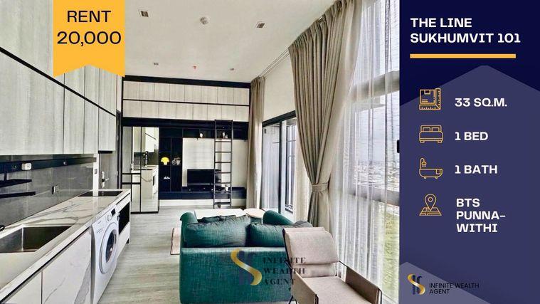 รูป ห้องสวยตรงปก ✨ The Line สุขุมวิท 101 | 1Bed 33ตร.ม. ชั้นสูง | เฟอร์ครบใกล้ BTS ปุณณวิถี 20,000/ด. | นัดชมห้องฟรี ทักด่วน! 📲 - รูปที่ 1/7