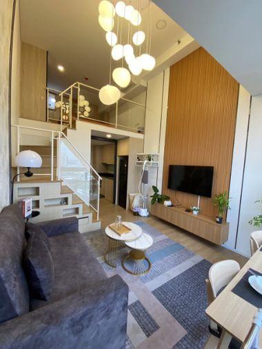 รูป 📣ให้เช่าคอนโด Landmark @MRTA Station (Siamese Rama 9) Duplex เฟอร์ครบ @onestepliving - รูปที่ 1/7