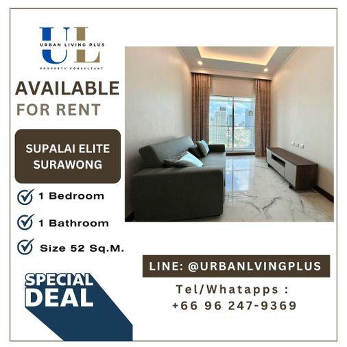 รูป ( UL2608212 ) ห้องใหม่✨Tel/Line 096-247-9369✨ !! ให้เช่า ศุภาลัย เอลีท สุรวงศ์ , 1 ห้องนอน, 1 ห้องน้ำ, ขนาด 52 ตร.ม. ชั้นสูง, ราคาพิเศษ!! - รูปที่ 1/8