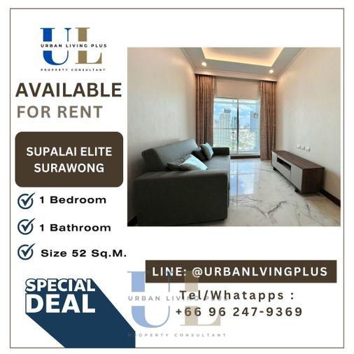 รูป ( UL2608212 ) ห้องใหม่✨Tel/Line 096-247-9369✨ !! ให้เช่า ศุภาลัย เอลีท สุรวงศ์ , 1 ห้องนอน, 1 ห้องน้ำ, ขนาด 52 ตร.ม. ชั้นสูง, ราคาพิเศษ!! - รูปที่ 1/8