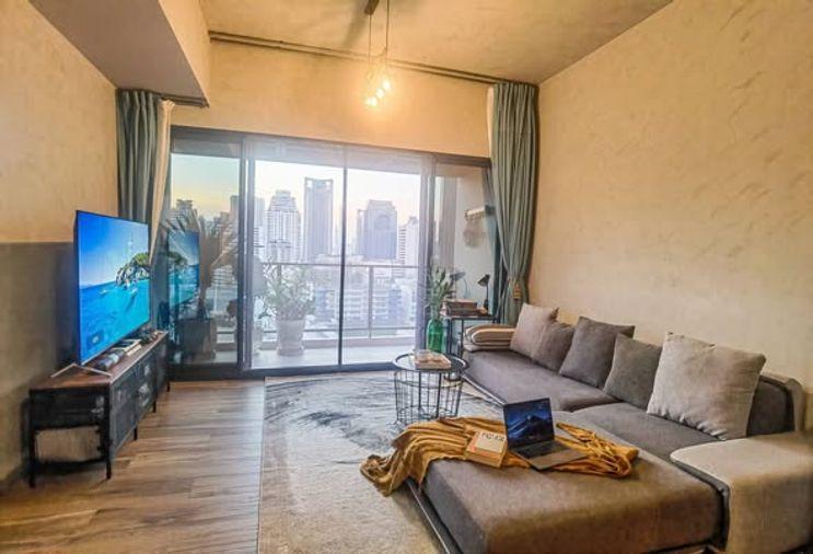 picture 2Bed | 2Bath | MRT Phetchaburi | 86sqm | THB 75,000/mo | Fl.13 — The Lofts Asoke Sukhumvit - 1/5