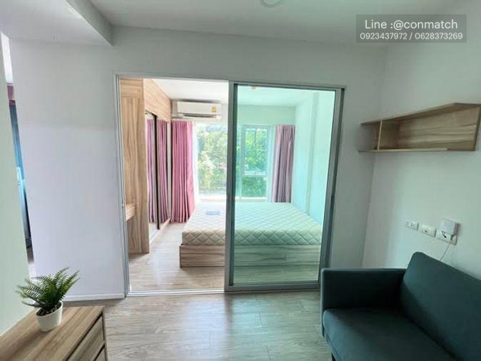 picture 1Bed | 1Bath | MRT Sutthisan | 25sqm | THB 8,000/mo | Fl.3 — Happy Condo Bangkok - 4/5