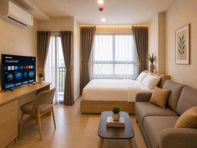 รูป 1 ห้องนอน | 1 ห้องน้ำ | BTS Samrong | 23.54 ตร.ม. | 12,000 บาท/เดือน | ชั้น 8 — Voque Place Sukhumvit 107 กรุงเทพฯ - รูปที่ 3/5