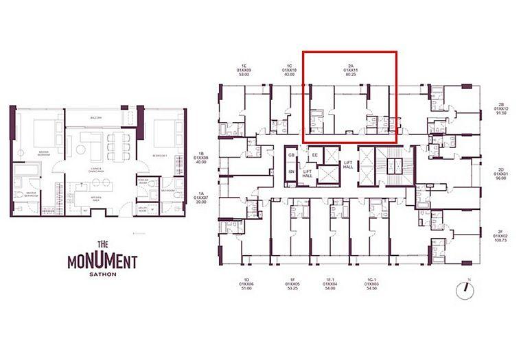 รูป Call : 092-926-2956 (เจ้าของขายเอง) The Monument Sathon 2-Bedroom ราคาดีที่สุดในโครงการ - รูปที่ 1/13