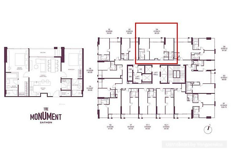 รูป Call : 092-926-2956 (เจ้าของขายเอง) The Monument Sathon 2-Bedroom ราคาดีที่สุดในโครงการ - รูปที่ 1/13