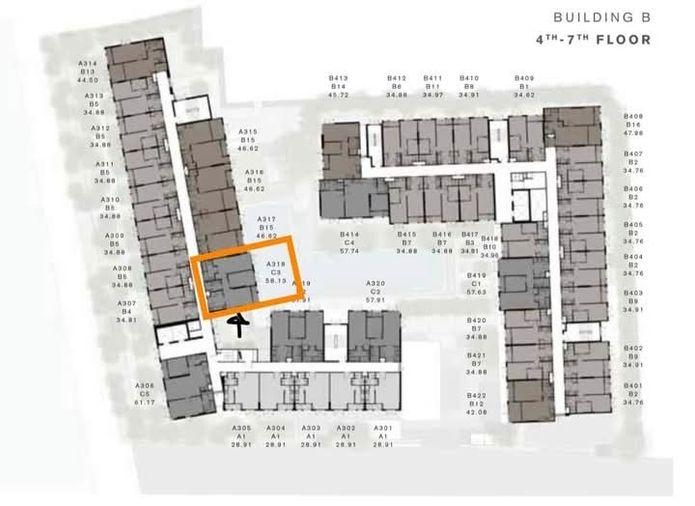 picture 2Bed | 2Bath | BTS Thong Lo | 58sqm | THB 40,000/mo | Fl.4 — Chapter Thonglor 25 Thonglor - 8/8