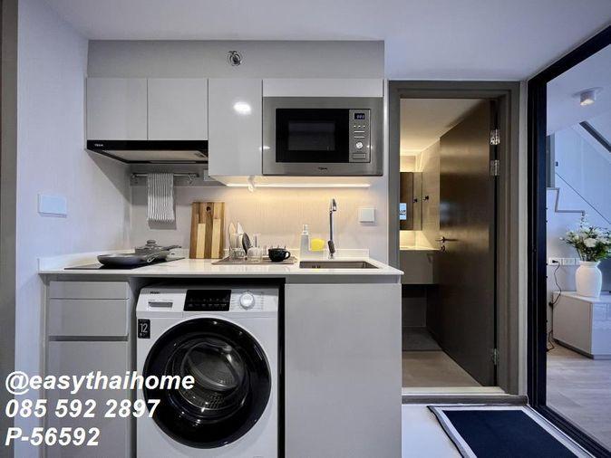 รูป P-56592 ให้เช่าคอนโด 1 ห้องนอน DUPLEX 📍KnightsBridge Space Sukhumvit-Rama 4 ชั้น 11 เพดานสูง ใกล้ BTS พระโขนง! | Line@easythaihome 085-592-2897 - รูปที่ 3/25