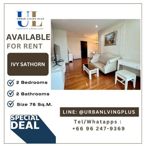 รูป ( UL2609083 ) Tel/Line 096-2479369 , ให้เช่า Ivy Sathorn 2 ห้องนอน 2 ห้องน้ำ ขนาด 76 ตรม. ห้องสวย BTS เซ็นหลุยส์ คอนโดใจกลางสาทร !!! - รูปที่ 1/8