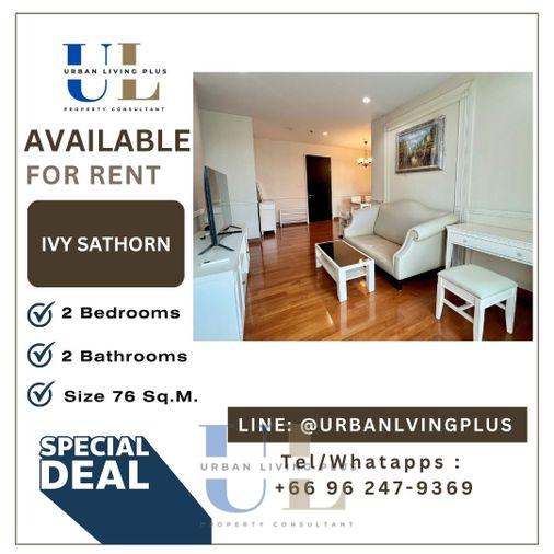 รูป ( UL2609083 ) Tel/Line 096-2479369 , ให้เช่า Ivy Sathorn 2 ห้องนอน 2 ห้องน้ำ ขนาด 76 ตรม. ห้องสวย BTS เซ็นหลุยส์ คอนโดใจกลางสาทร !!! - รูปที่ 1/8