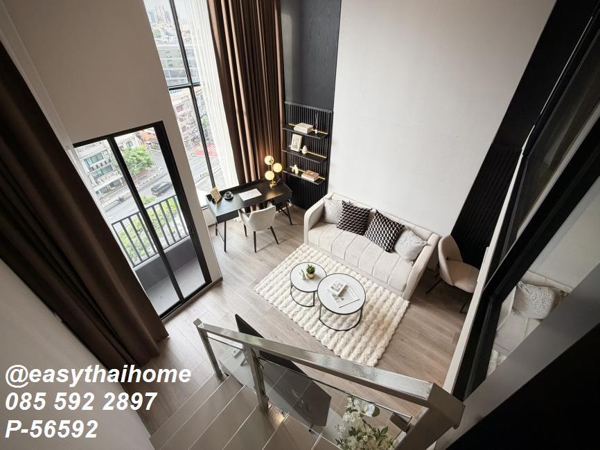รูป P-56592 ให้เช่าคอนโด 1 ห้องนอน DUPLEX 📍KnightsBridge Space Sukhumvit-Rama 4 ชั้น 11 เพดานสูง ใกล้ BTS พระโขนง! | Line@easythaihome 085-592-2897 - รูปที่ 12/25