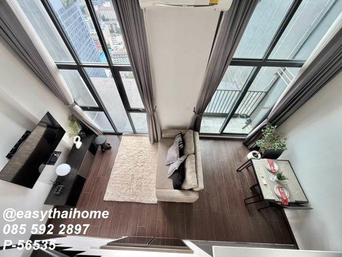 รูป P-56535 ให้เช่าคอนโดหรู Duplex 1 ห้องนอน 📍C Ekkamai ชั้น 40 เฟอร์ครบ วิวเมืองสวยสุดอลังการ ใกล้ BTS เอกมัย! | Line@easythaihome 085-592-2897 - รูปที่ 25/25