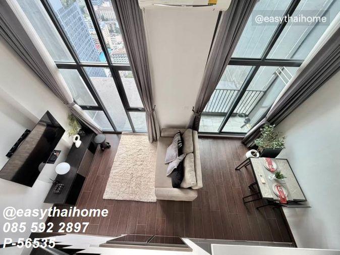 รูป P-56535 ให้เช่าคอนโดหรู Duplex 1 ห้องนอน 📍C Ekkamai ชั้น 40 เฟอร์ครบ วิวเมืองสวยสุดอลังการ ใกล้ BTS เอกมัย! | Line@easythaihome 085-592-2897 - รูปที่ 25/25