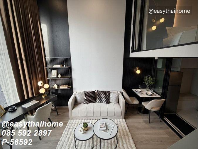 รูป P-56592 ให้เช่าคอนโด 1 ห้องนอน DUPLEX 📍KnightsBridge Space Sukhumvit-Rama 4 ชั้น 11 เพดานสูง ใกล้ BTS พระโขนง! | Line@easythaihome 085-592-2897 - รูปที่ 10/25