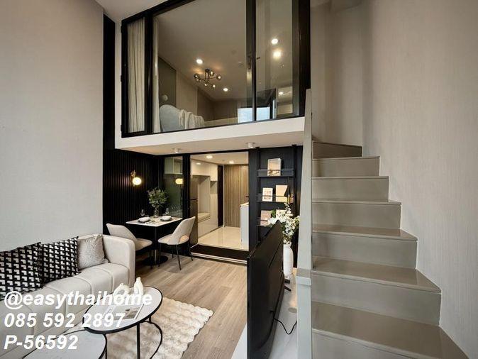 รูป P-56592 ให้เช่าคอนโด 1 ห้องนอน DUPLEX 📍KnightsBridge Space Sukhumvit-Rama 4 ชั้น 11 เพดานสูง ใกล้ BTS พระโขนง! | Line@easythaihome 085-592-2897 - รูปที่ 20/25