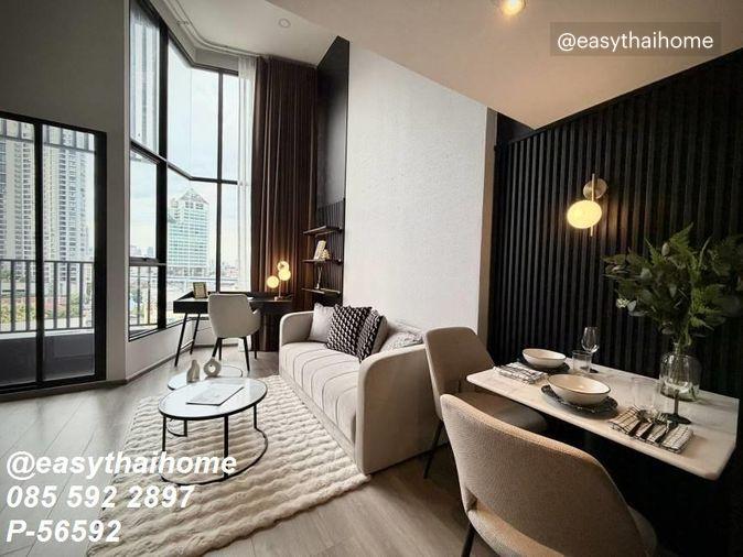 รูป P-56592 ให้เช่าคอนโด 1 ห้องนอน DUPLEX 📍KnightsBridge Space Sukhumvit-Rama 4 ชั้น 11 เพดานสูง ใกล้ BTS พระโขนง! | Line@easythaihome 085-592-2897 - รูปที่ 9/25