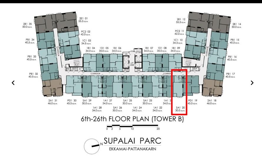 picture SELL DOWN PAYMENR SUPALAI PARC EKKAMAI PATTANAKARN STUDIO TAKE FOOTBALL FIELD VIEW - 1/4