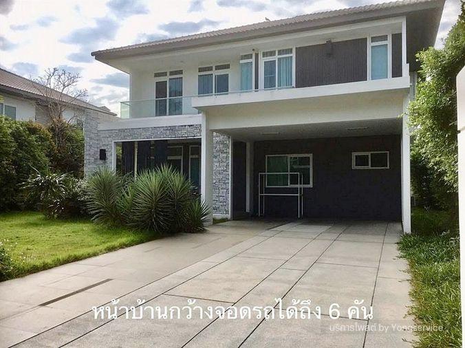 รูป Call : 089-968-8080 หมู่บ้านมัณฑนา เลค วัชรพล ขายบ้านเดี่ยว 120 ตารางวา 4 ห้องนอน 5 ห้องน้ำ จอดรถ 6 คัน ใกล้ทางด่วน ด่านสุขาภิบาล 5 - รูปที่ 1/13
