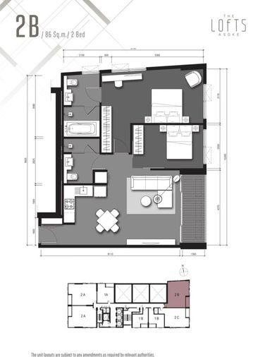 รูป The LOFTS Asoke ให้เช่า 2 ห้องนอน วิวตึก Singha Complex ,ใกล้ MRTเพชรบุรี - รูปที่ 6/9