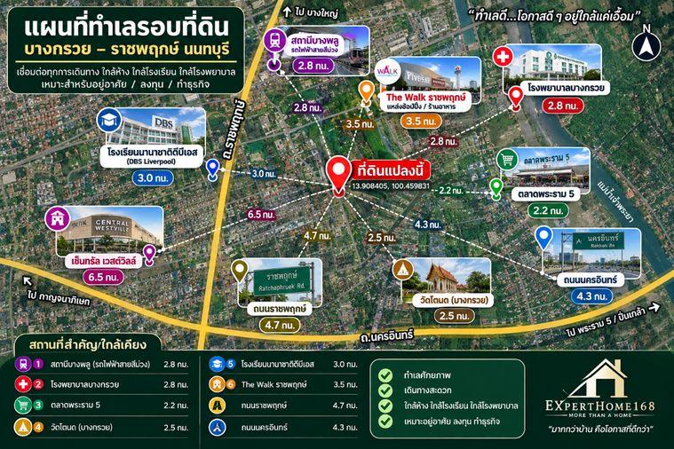 รูป ที่ดินถนนชัยพฤกษ์ ติดถนนซอยโยธาธิการ นนทบุรี 2023  แปลงสวย พร้อมศักยภาพสูง - รูปที่ 20/23