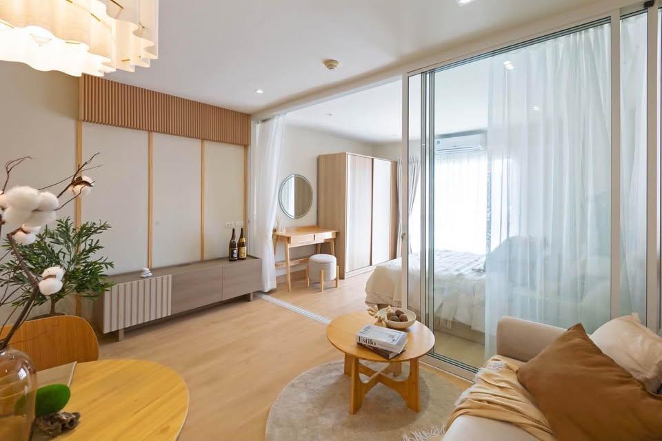 รูป 🟡ขายด่วน!! The Peak Huai Khwang (เดอะ พีค ห้วยขวาง)  วิวสวน ตกแต่งสไตล์ Japandi Luxury สงบเงียบ อบอุ่น ✅ พร้อมเข้าอยู่ - รูปที่ 7/10