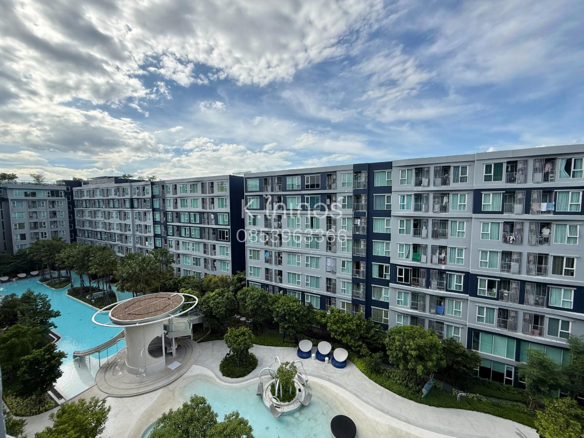 รูป 💎ให้เช่า📣 Kave Town Island ห้องสวย 🎉วิวสระ ใกล้ ม.กรุงเทพ ✨เครื่องใช้ไฟฟ้าครบ - รูปที่ 7/8