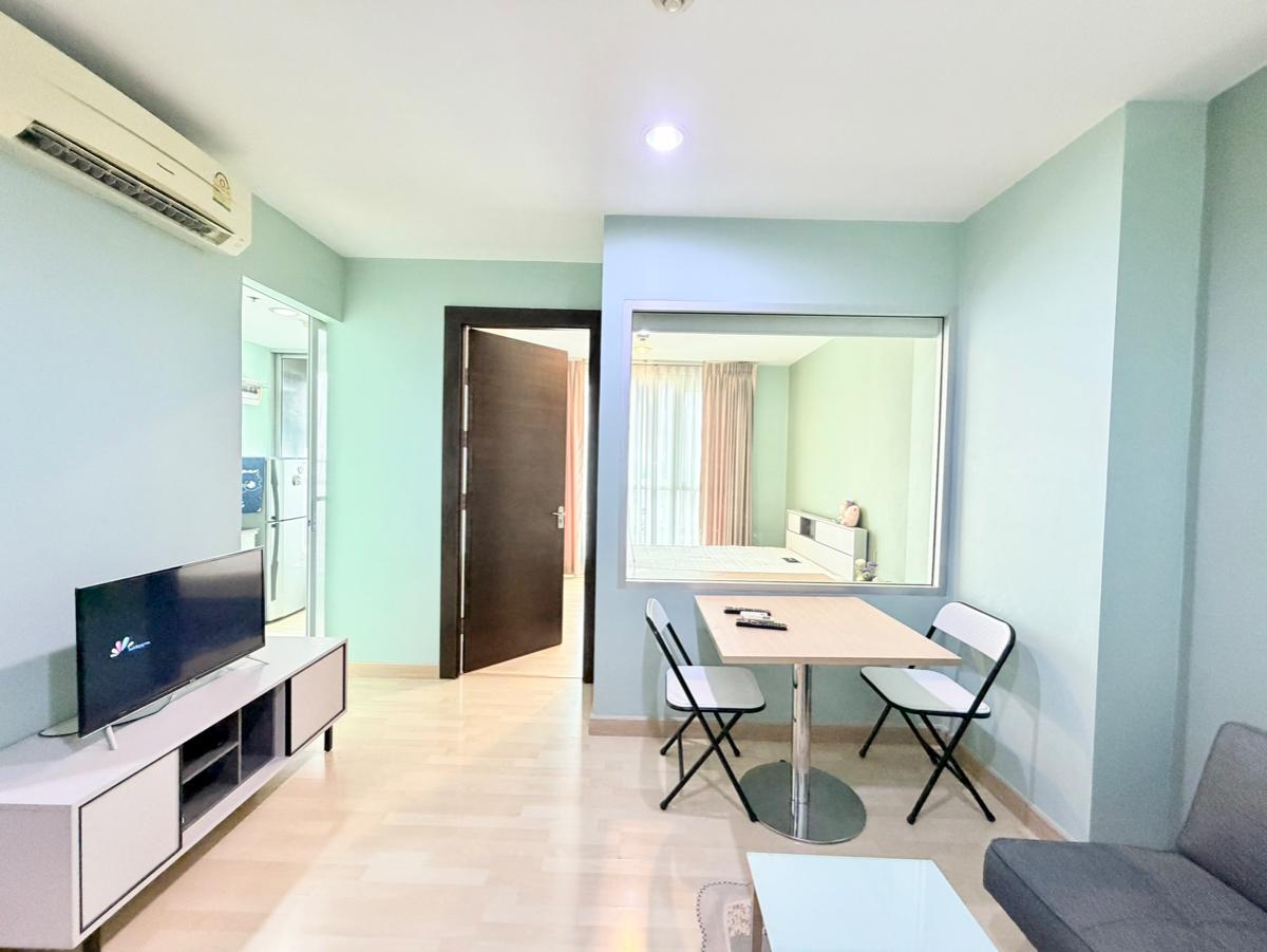 picture For Rent  ❗️ 𝟏𝟓,𝟓𝟎𝟎 THB./Month “𝐑𝐡𝐲𝐭𝐡𝐦 𝐑𝐚𝐭𝐜𝐡𝐚𝐝𝐚“  1 Bedroom 36 Sq.m. @ MRT-Ratchada Exit 4   - 8/15