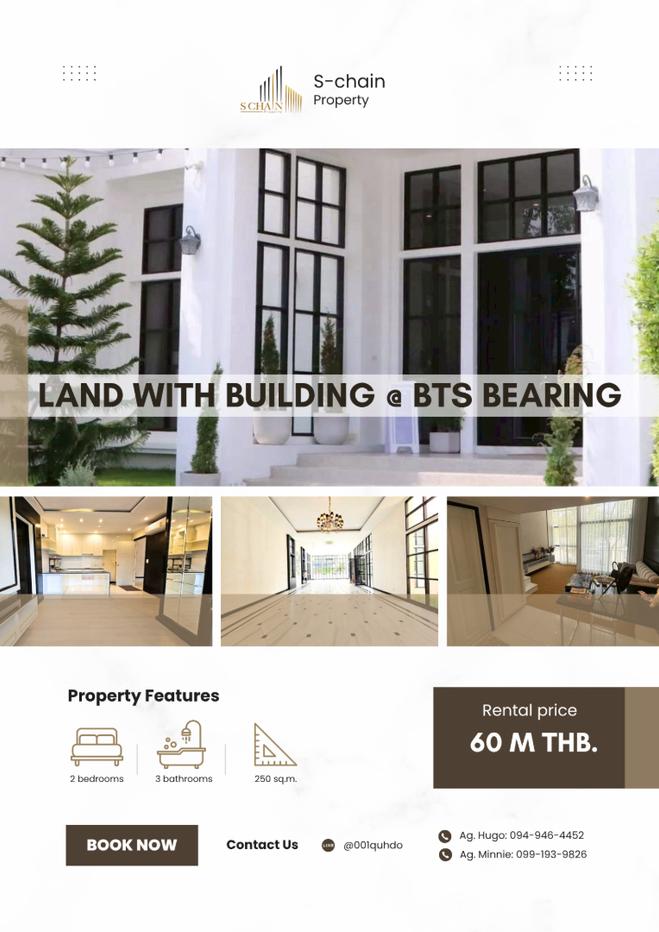 รูป 🌳🏡 ขาย ที่ดินพร้อมอาคาร แปลงใหญ่ 🚗✨ LAND WITH BUILDING AT BEARING ✨ NO-055 - รูปที่ 1/21