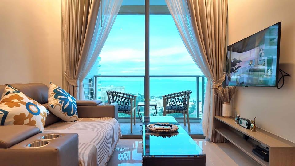 รูป 🟡ขายด่วน!!!  The Riviera Ocean Drive (เดอะ ริเวียร่า โอเชียน ไดรฟ์)   คอนโดหรูจอมเทียน ชั้น 24 วิวทะเล✅ ตกแต่งครบพร้อมอยู่ - รูปที่ 9/12